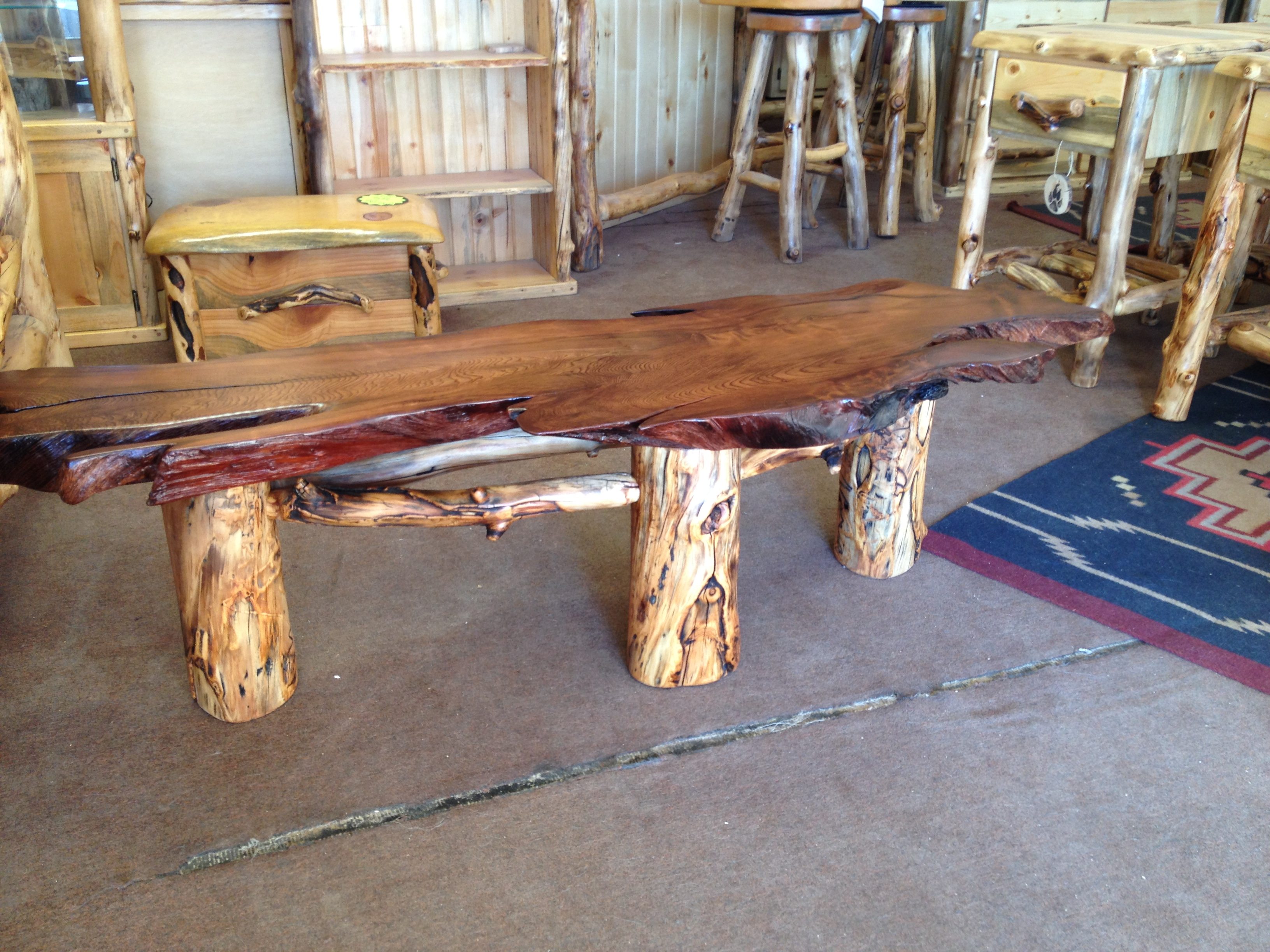 Coffee Tables Aspen Log And Beetle Kill Pine Furniture